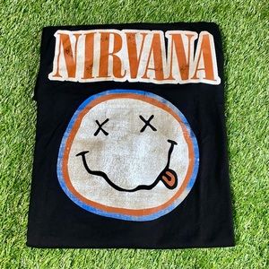 Nirvana Band T-Shirt Short Sleeve Smiley Adult 2XL (H)